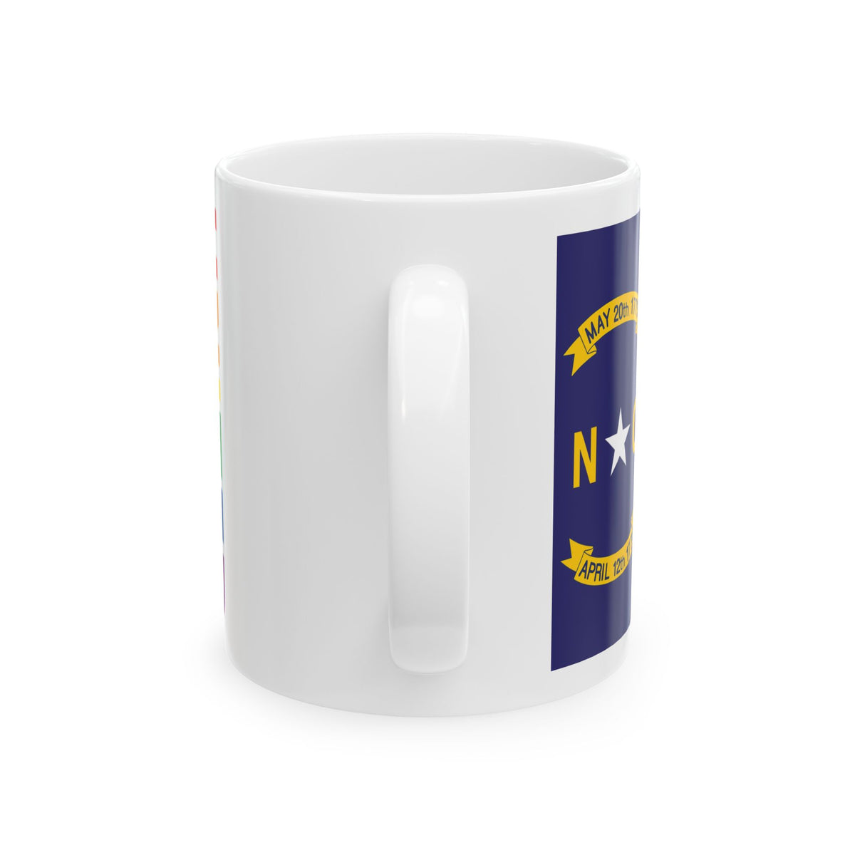North Carolina Rainbow Pride Flag "UNITED" Ceramic Mug