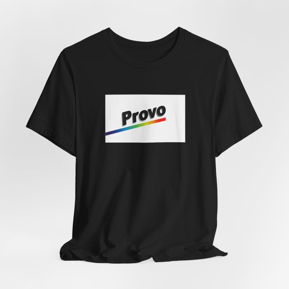 Provo, Utah Retro Rainbow Pride Flag T-shirt, Several Color Options