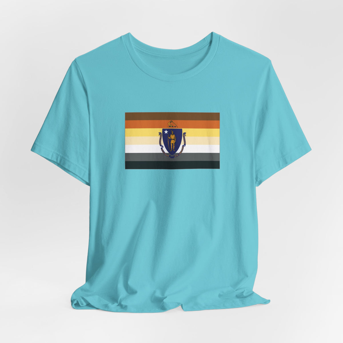 Massachusetts Bear Pride Flag T-shirt, Several Color Options