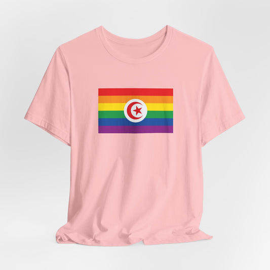 Tunisia Rainbow Pride Flag T-shirt, Several Color Options