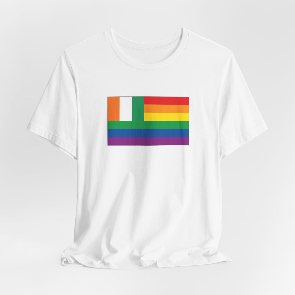 Cote d'Ivoire Rainbow Pride Flag T-shirt, Several Color Options