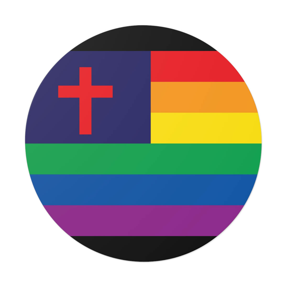 Christian Queer Pride Flag Vinyl Sticker