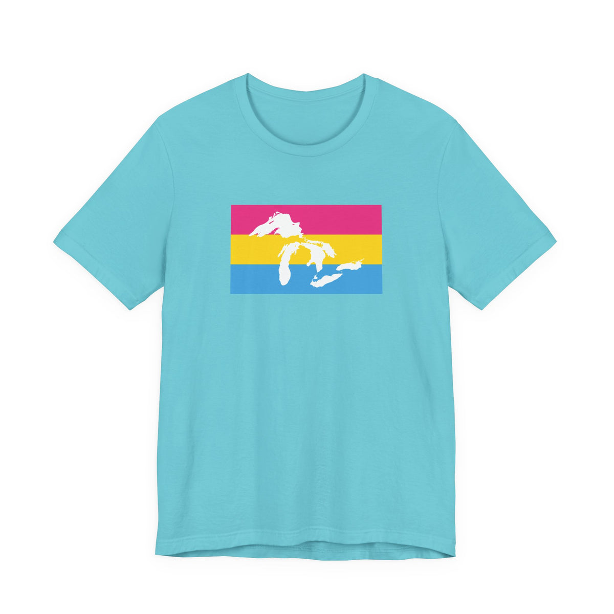 Great Lakes Region Pansexual Pride Flag T-shirt, Several Color Options