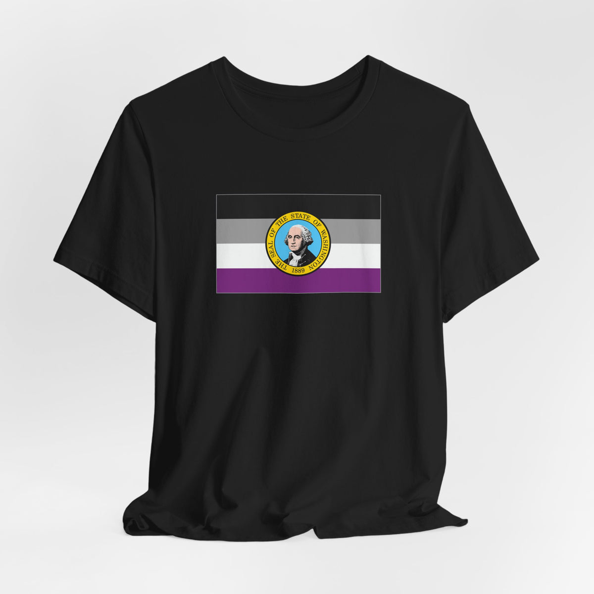 Washington Asexual Pride Flag T-shirt, Several Color Options