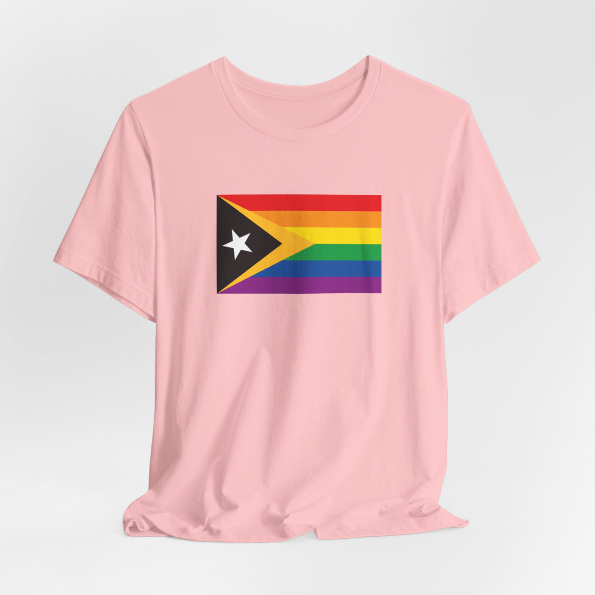 Timor-Leste Rainbow Pride Flag T-shirt, Several Color Options
