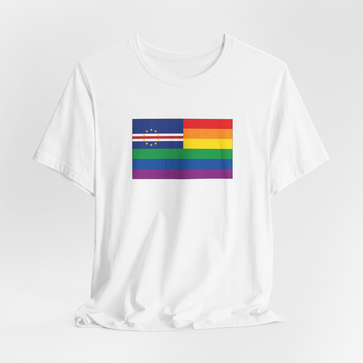 Cabo Verde Rainbow Pride Flag T-shirt, Several Color Options