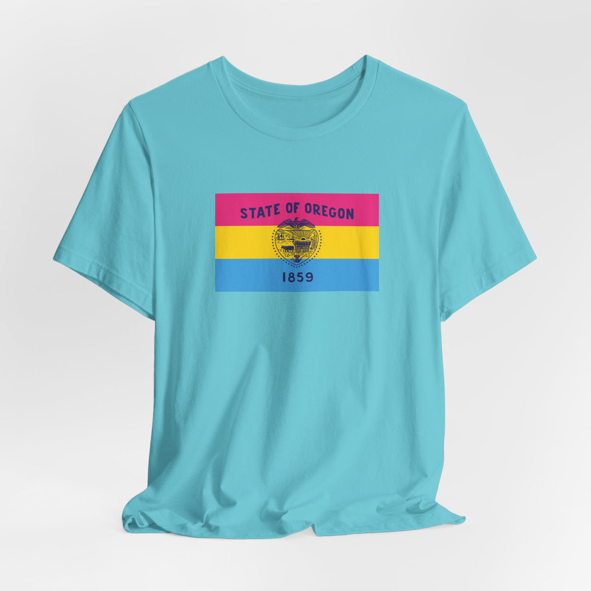 Oregon Pansexual Pride Flag T-shirt, Several Color Options