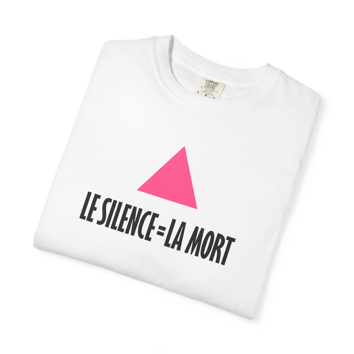 SILENCE = DEATH (French) Iconic Graphic Tee, White