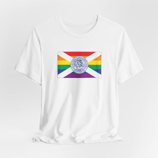 Charlotte, North Carolina Rainbow Pride Flag T-shirt, Several Color Options