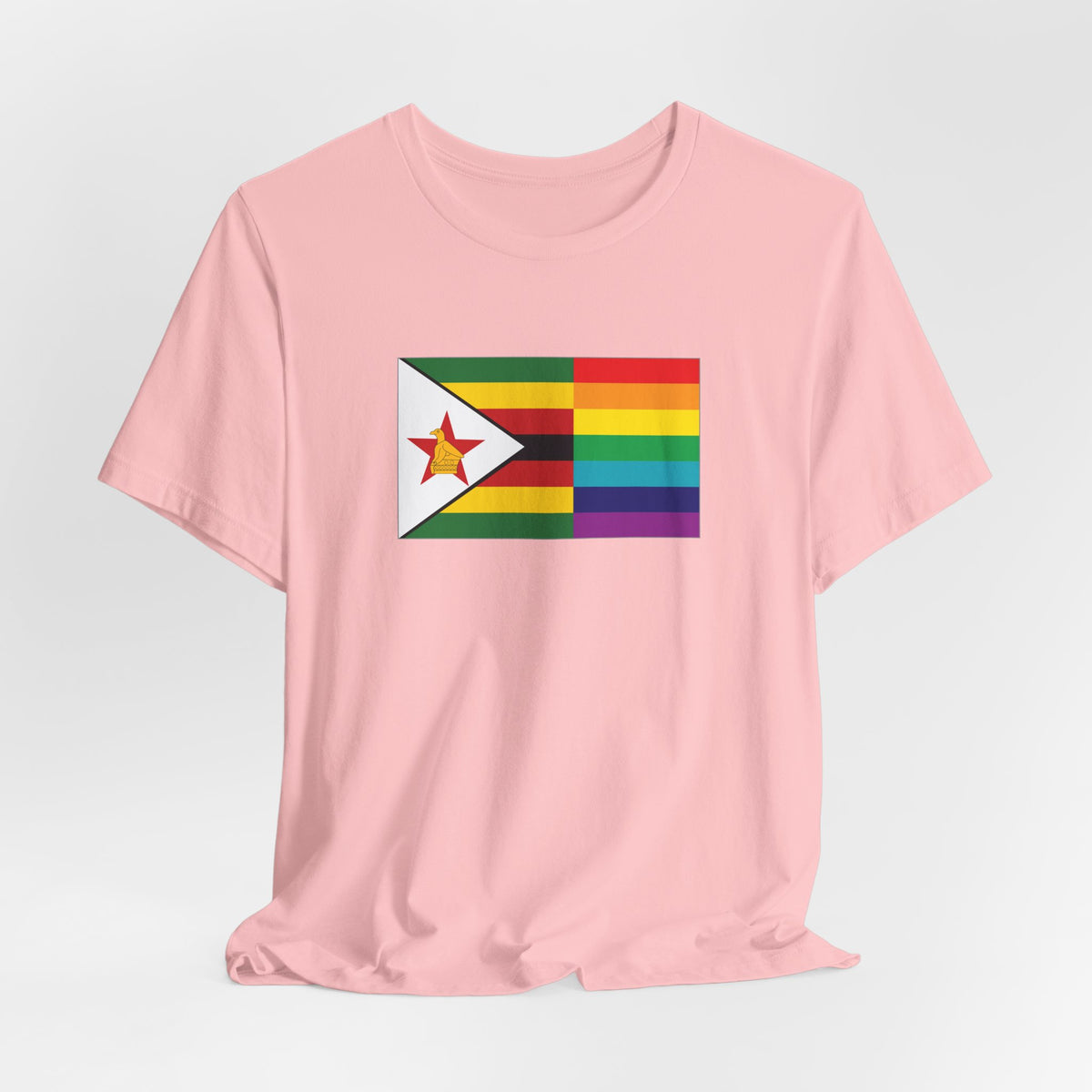Zimbabwe Rainbow Pride Flag T-shirt, Several Color Options