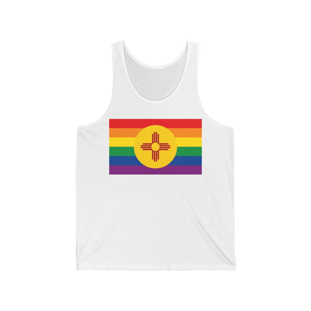 New Mexico Rainbow Pride Flag Jersey Tank