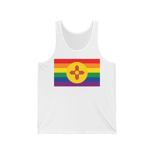 New Mexico Rainbow Pride Flag Jersey Tank