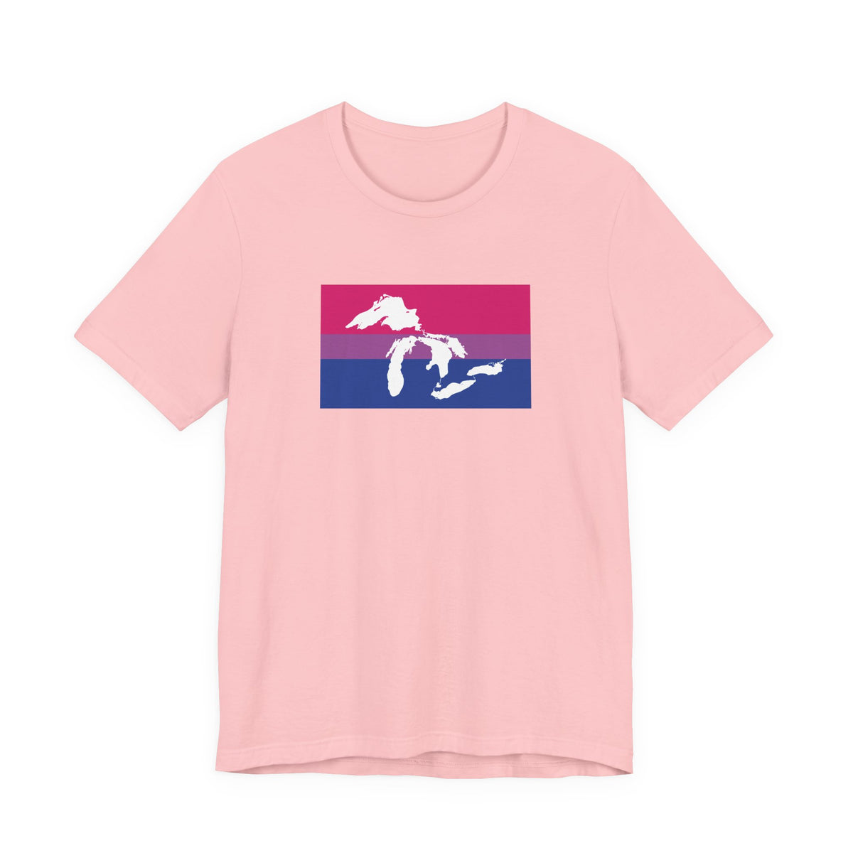 Great Lakes Region Bisexual Pride Flag T-shirt, Several Color Options