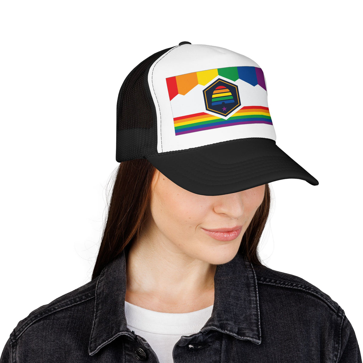 Utah Rainbow Pride Flag "UNITED" Printed Foam Trucker Hat, Several Color Options