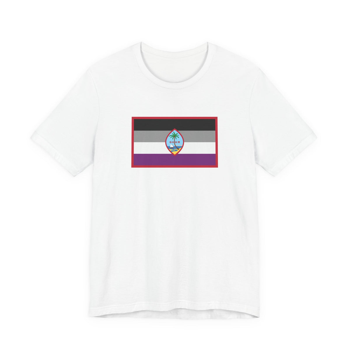 Guam Asexual Pride Flag T-shirt, Several Color Options