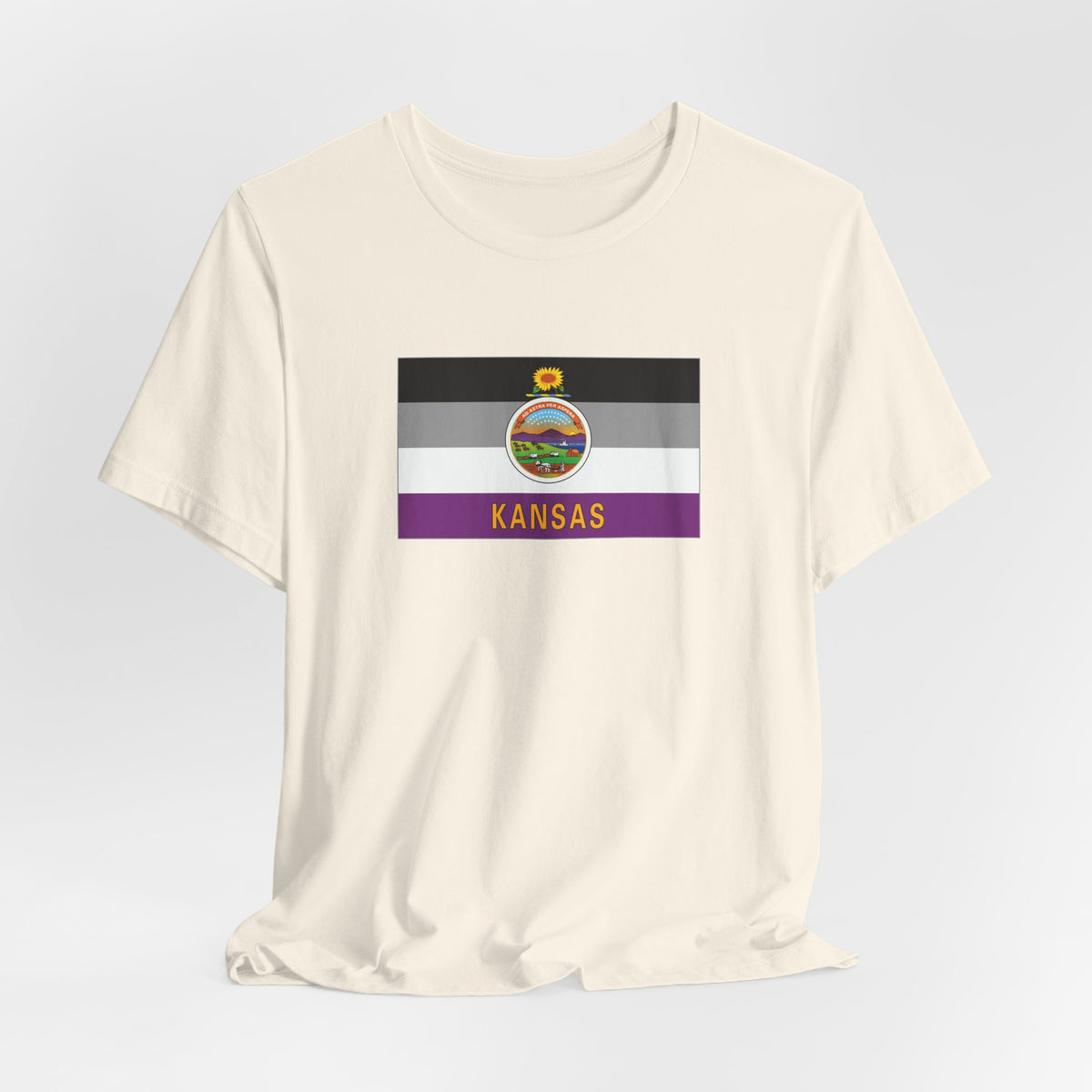 Kansas Asexual Pride Flag T-shirt, Several Color Options