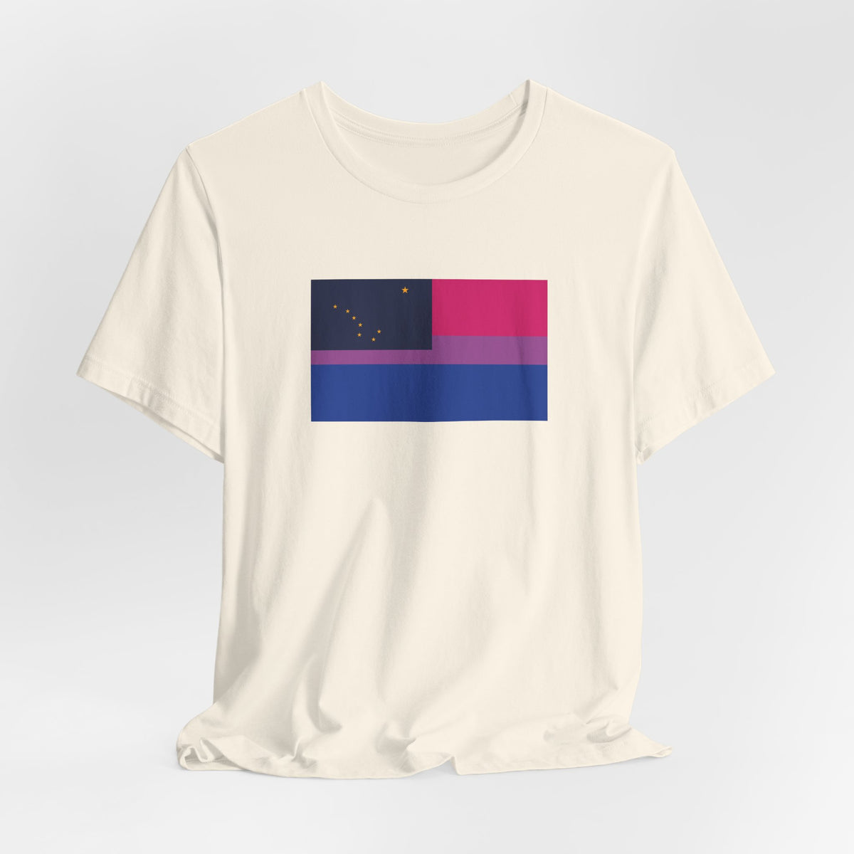 Alaska Bisexual Pride Flag T-shirt, Several Color Options