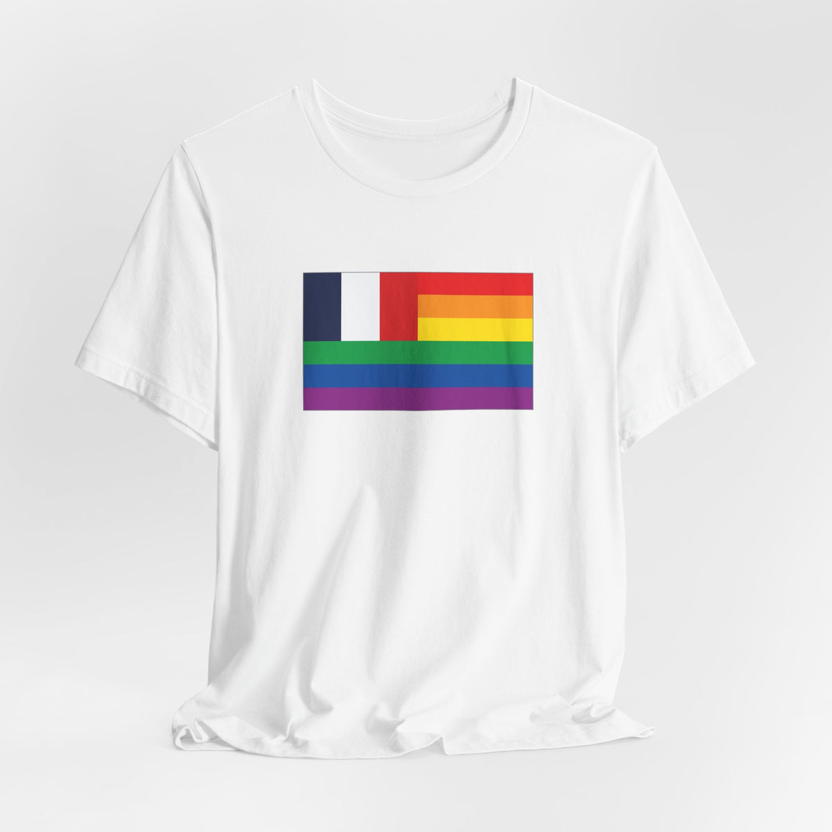 France Rainbow Pride Flag T-shirt, Several Color Options