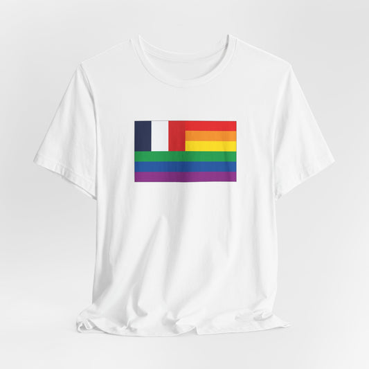 France Rainbow Pride Flag T-shirt, Several Color Options