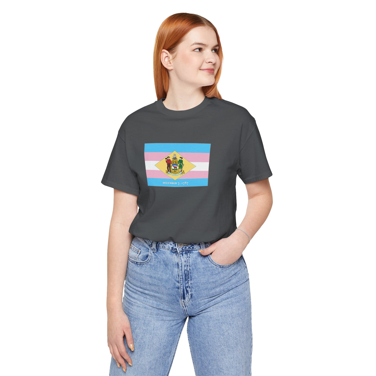 Delaware Transgender Pride Flag T-shirt, Several Color Options
