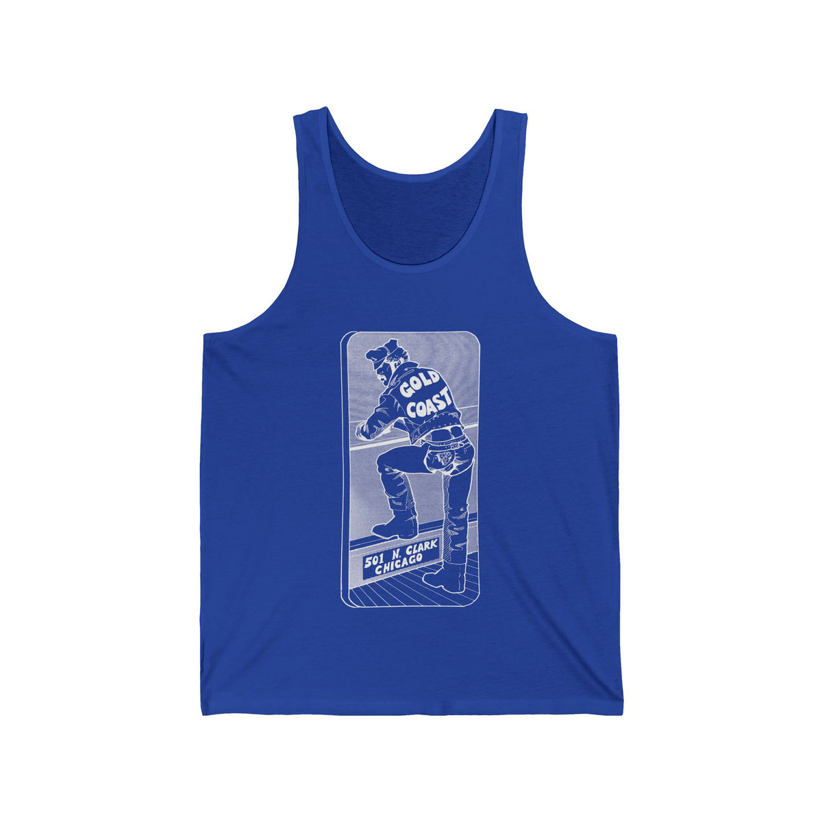GOLD COAST Chaps Tank Top, Chicago Leather Bar Archive Design