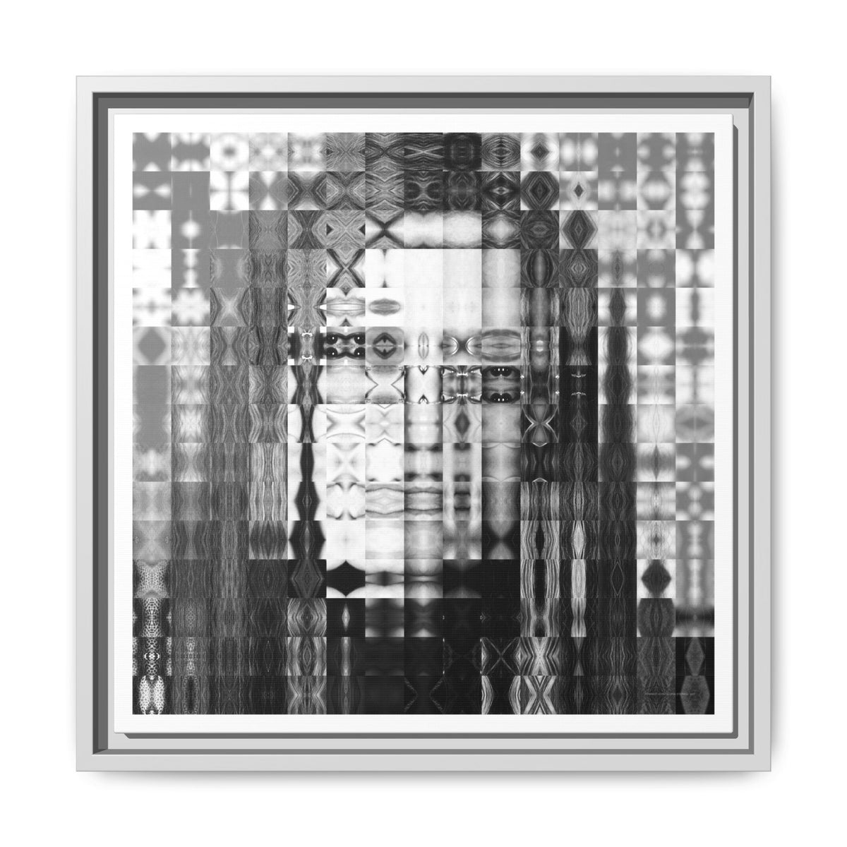 Feminist Icon Gloria Steinem Abstract Portrait Collage Art, Matte Canvas, Framed (Multi-color options)