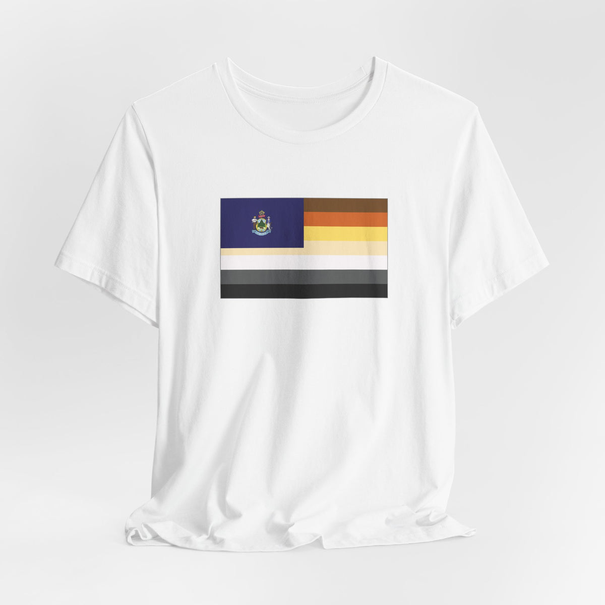 Maine Bear Pride Flag T-shirt, Several Color Options