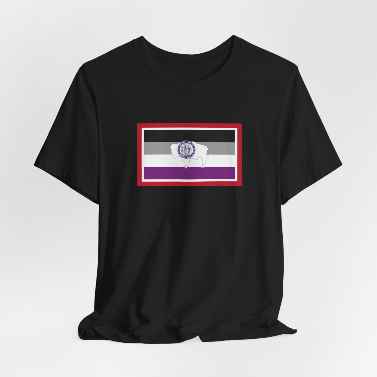 Wyoming Asexual Pride Flag T-shirt, Several Color Options