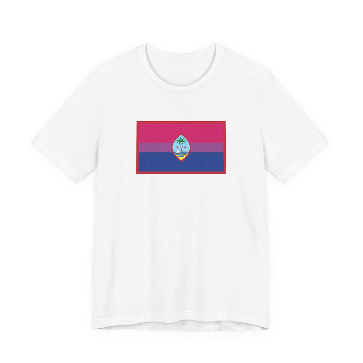 Guam Bisexual Pride Flag T-shirt, Several Color Options