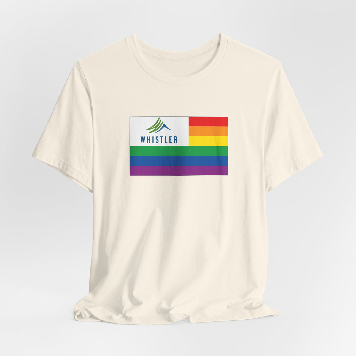 Whistler, Canada Rainbow Pride Flag T-shirt, Several Color Options