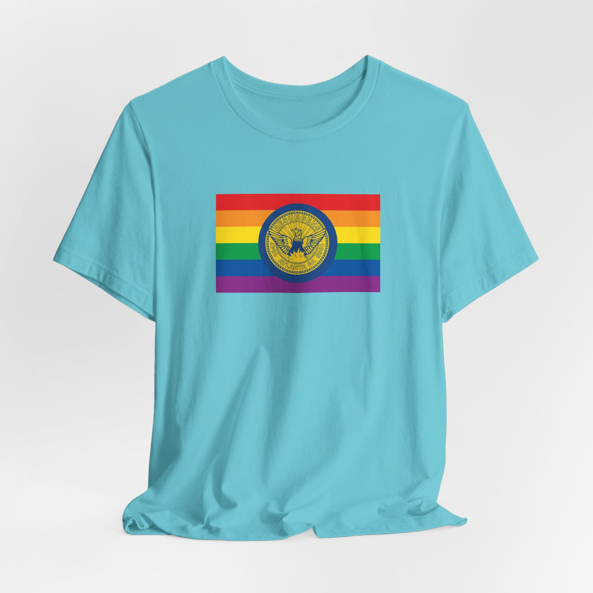 Atlanta, Georgia Rainbow Pride Flag T-shirt, Several Color Options