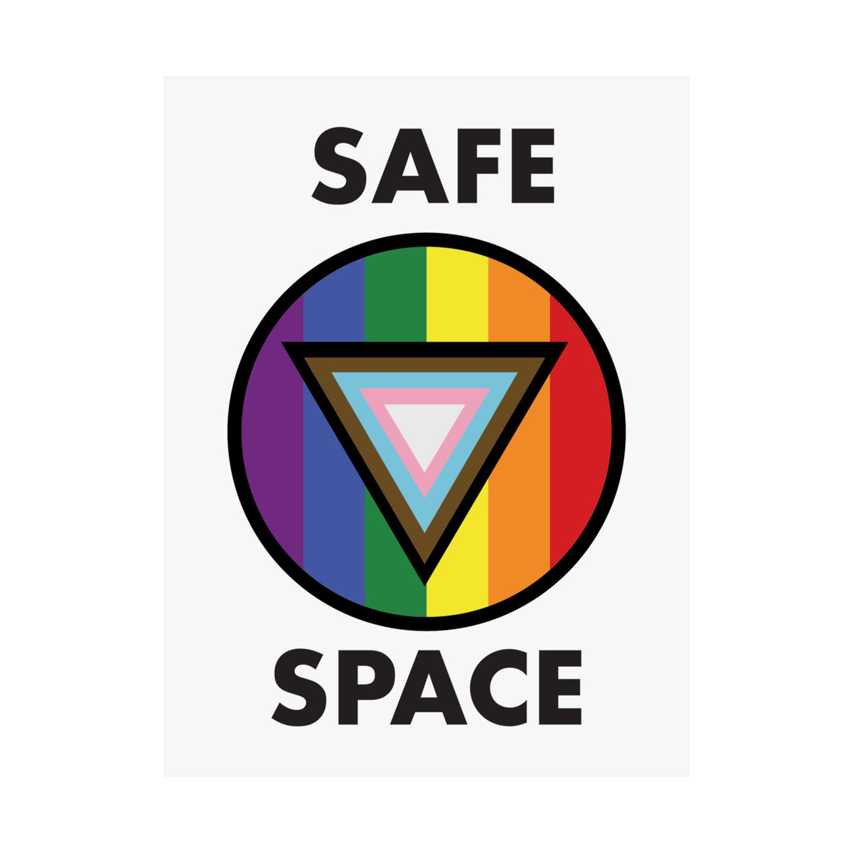 SAFE SPACE Poster - rainbow triangle deco
