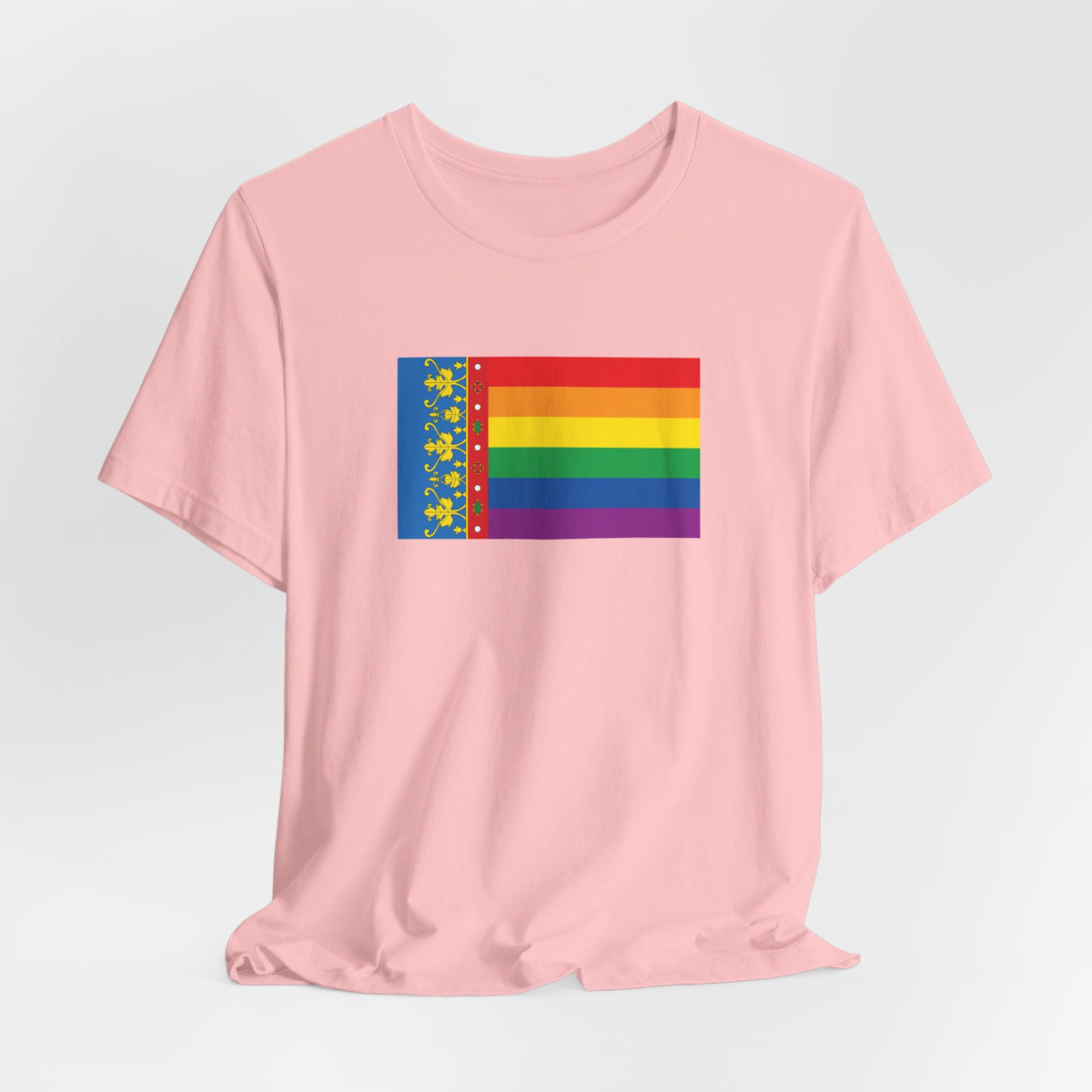 Valencia, Spain Rainbow Pride Flag T-shirt, Several Color Options