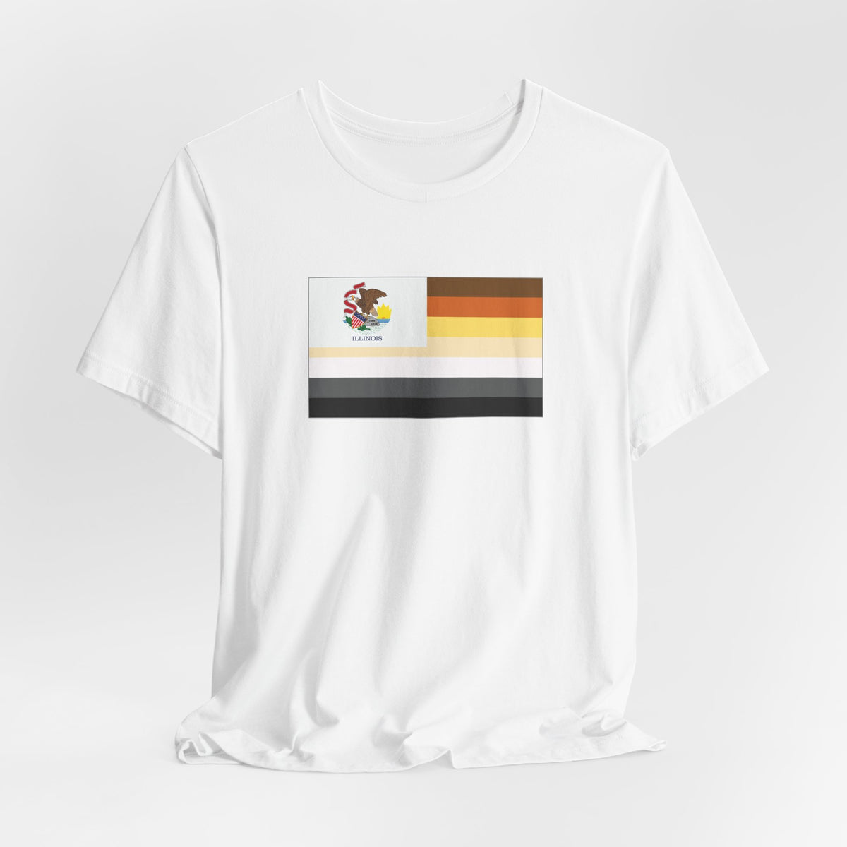 Illinois Bear Pride Flag T-shirt, Several Color Options