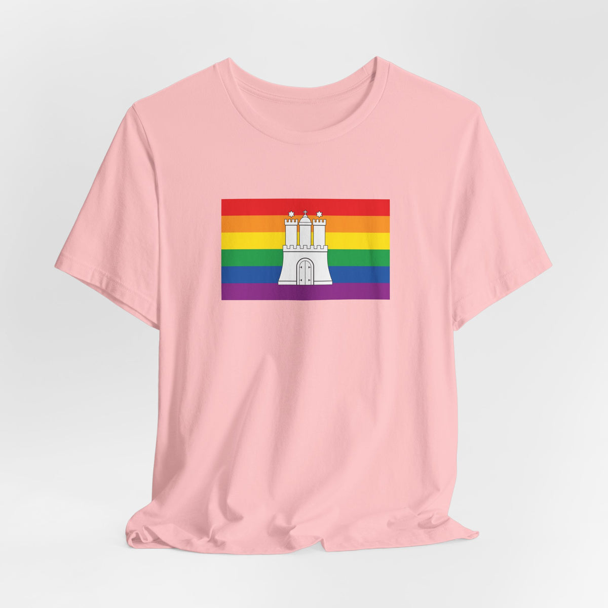 Hamburg, Germany Rainbow Pride Flag T-shirt, Several Color Options
