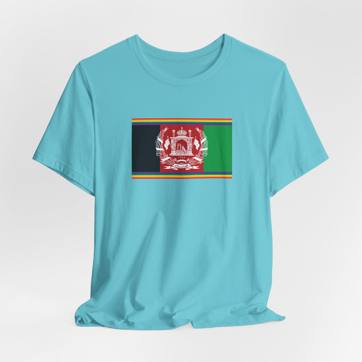 Afghanistan Rainbow Pride Flag T-shirt, Several Color Options