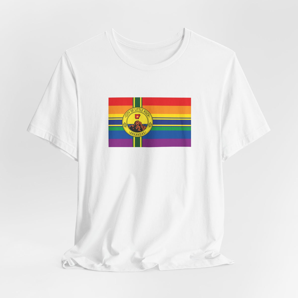 Little Rock, Arkansas Rainbow Pride Flag T-shirt, Several Color Options