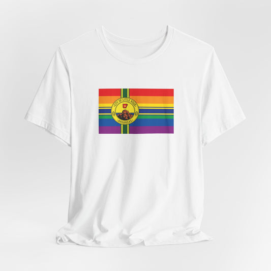 Little Rock, Arkansas Rainbow Pride Flag T-shirt, Several Color Options
