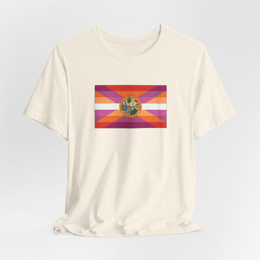 Florida Lesbian Pride Flag T-shirt, Several Color Options