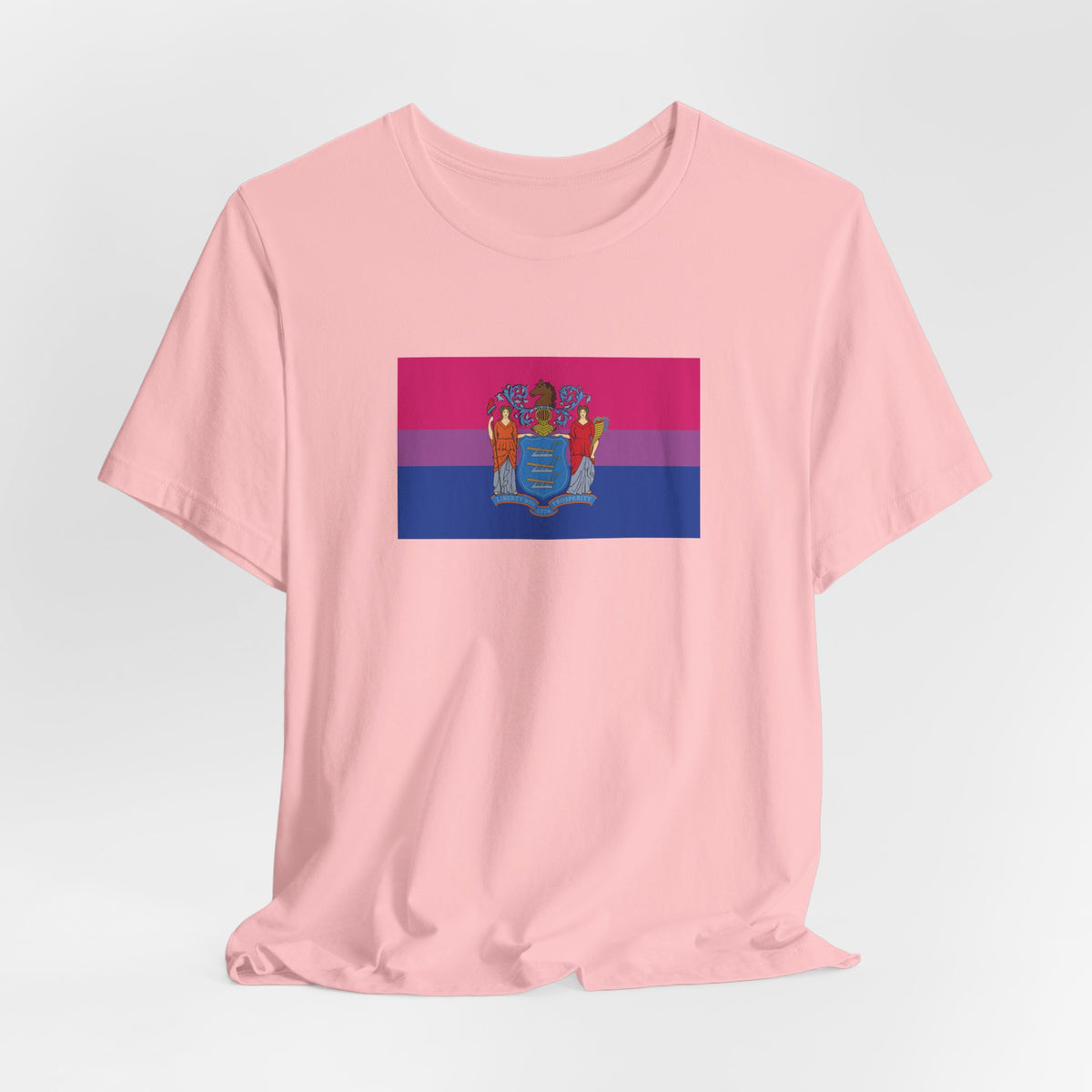 New Jersey Bisexual Pride Flag T-shirt, Several Color Options