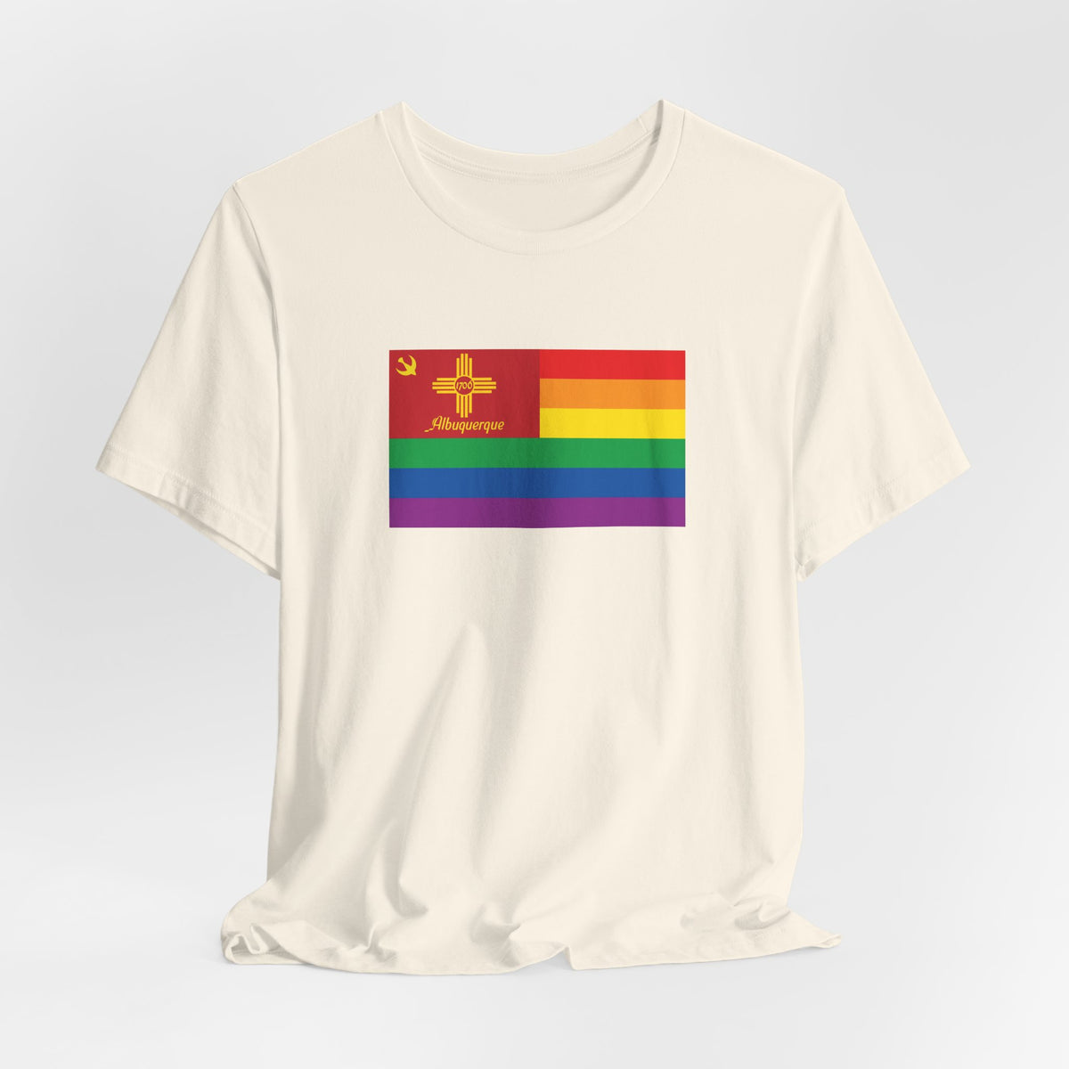 Albuquerque, New Mexico Rainbow Pride Flag T-shirt, Several Color Options