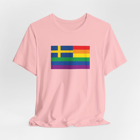 Sweden Rainbow Pride Flag T-shirt, Several Color Options