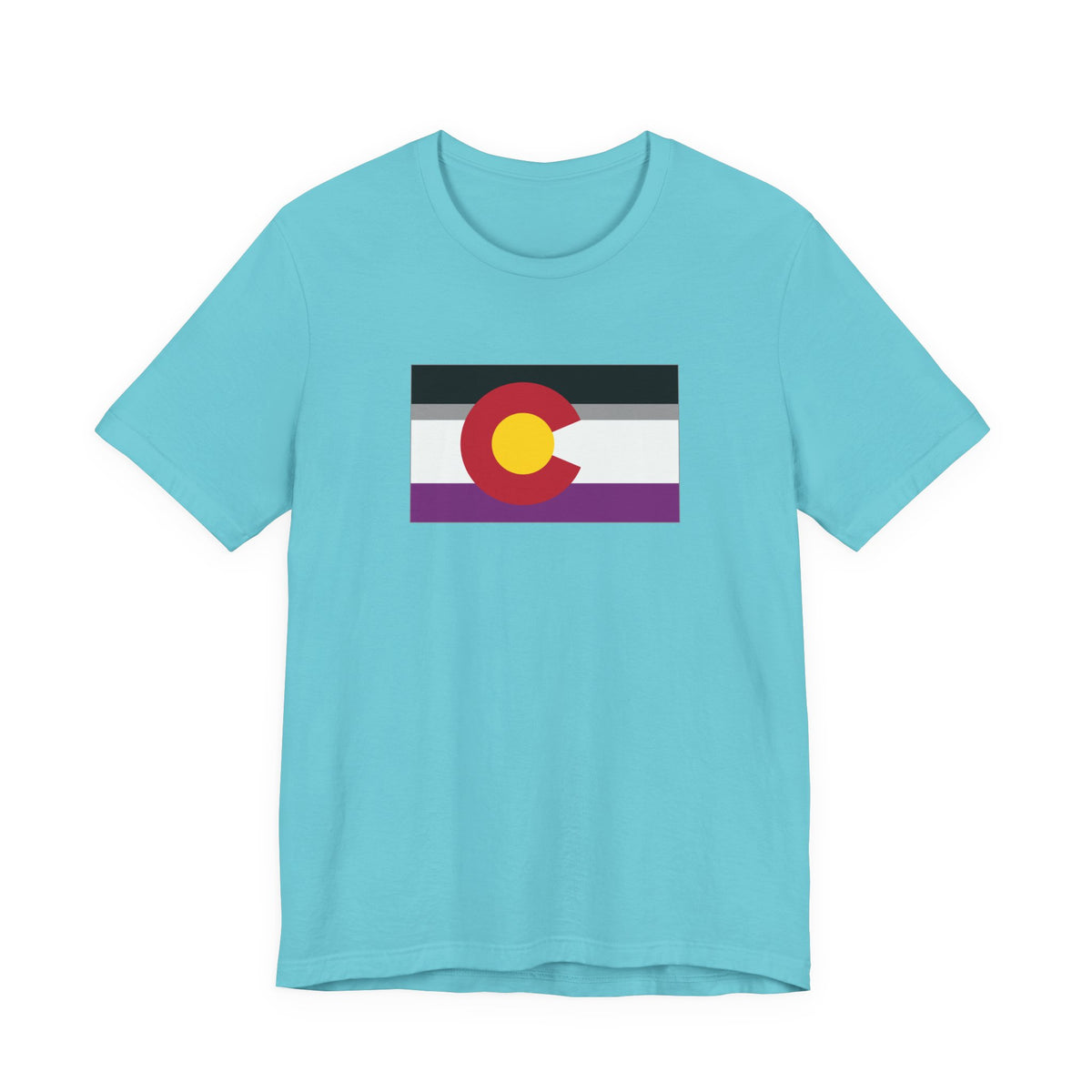 Colorado Asexual Pride Flag T-shirt, Several Color Options