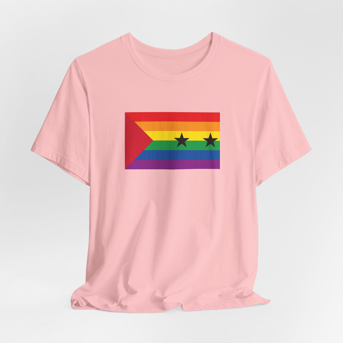 Sao Tome and Principe Rainbow Pride Flag T-shirt, Several Color Options