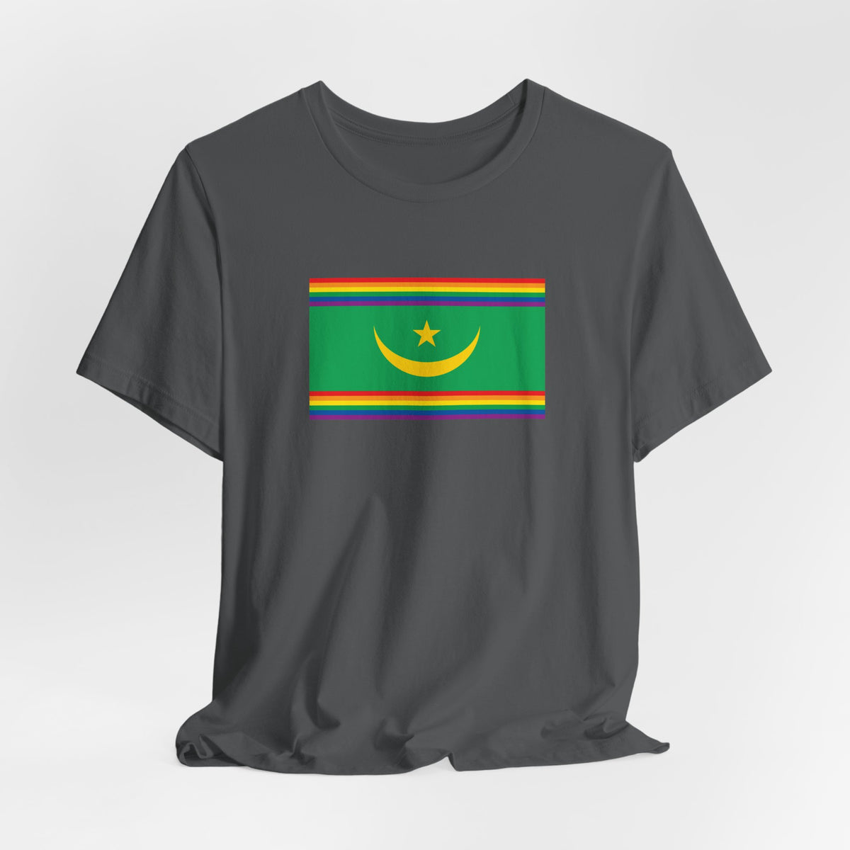 Mauritania Rainbow Pride Flag T-shirt, Several Color Options