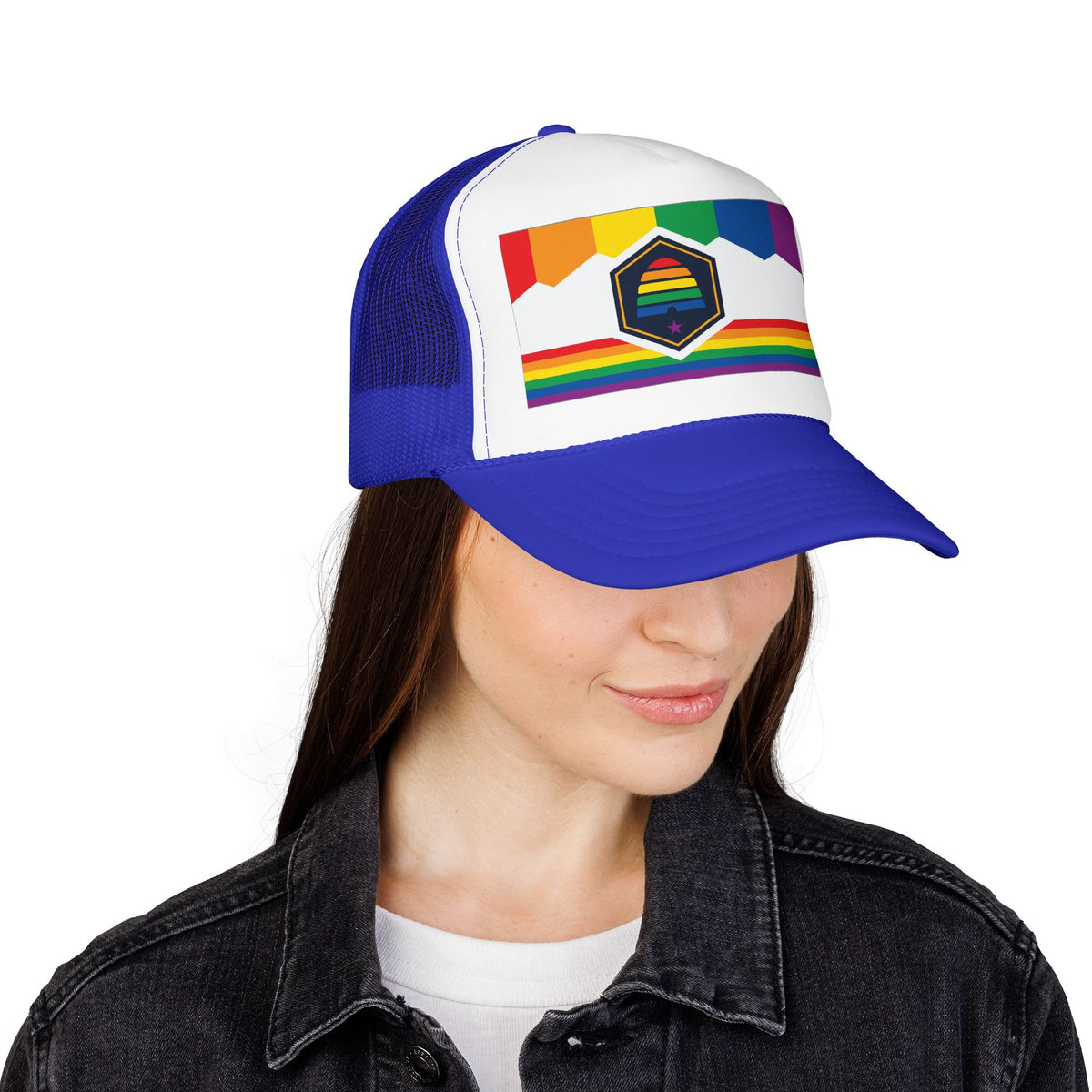 Utah Rainbow Pride Flag "UNITED" Printed Foam Trucker Hat, Several Color Options