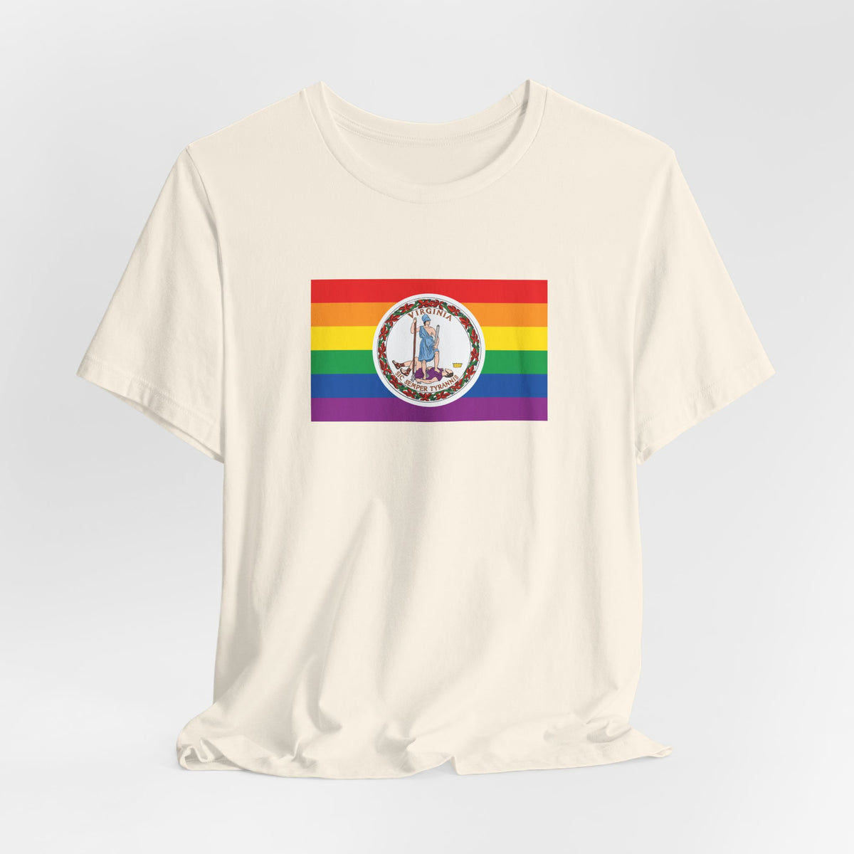 Virginia Rainbow Pride Flag T-shirt, Several Color Options