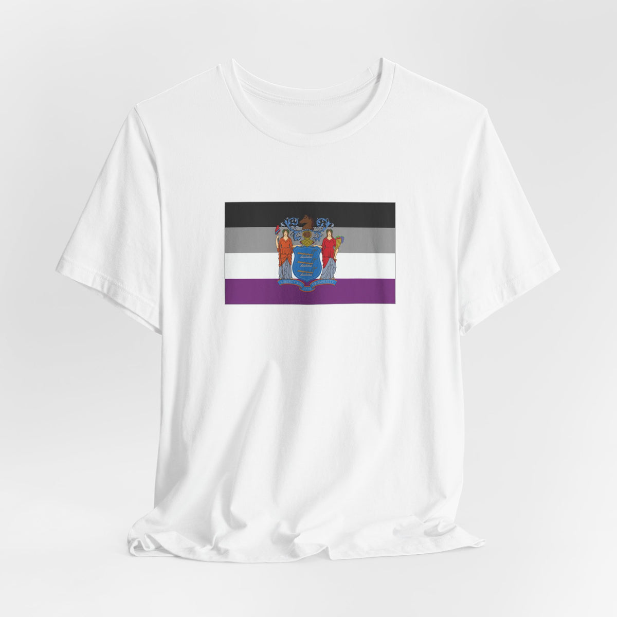 New Jersey Asexual Pride Flag T-shirt, Several Color Options