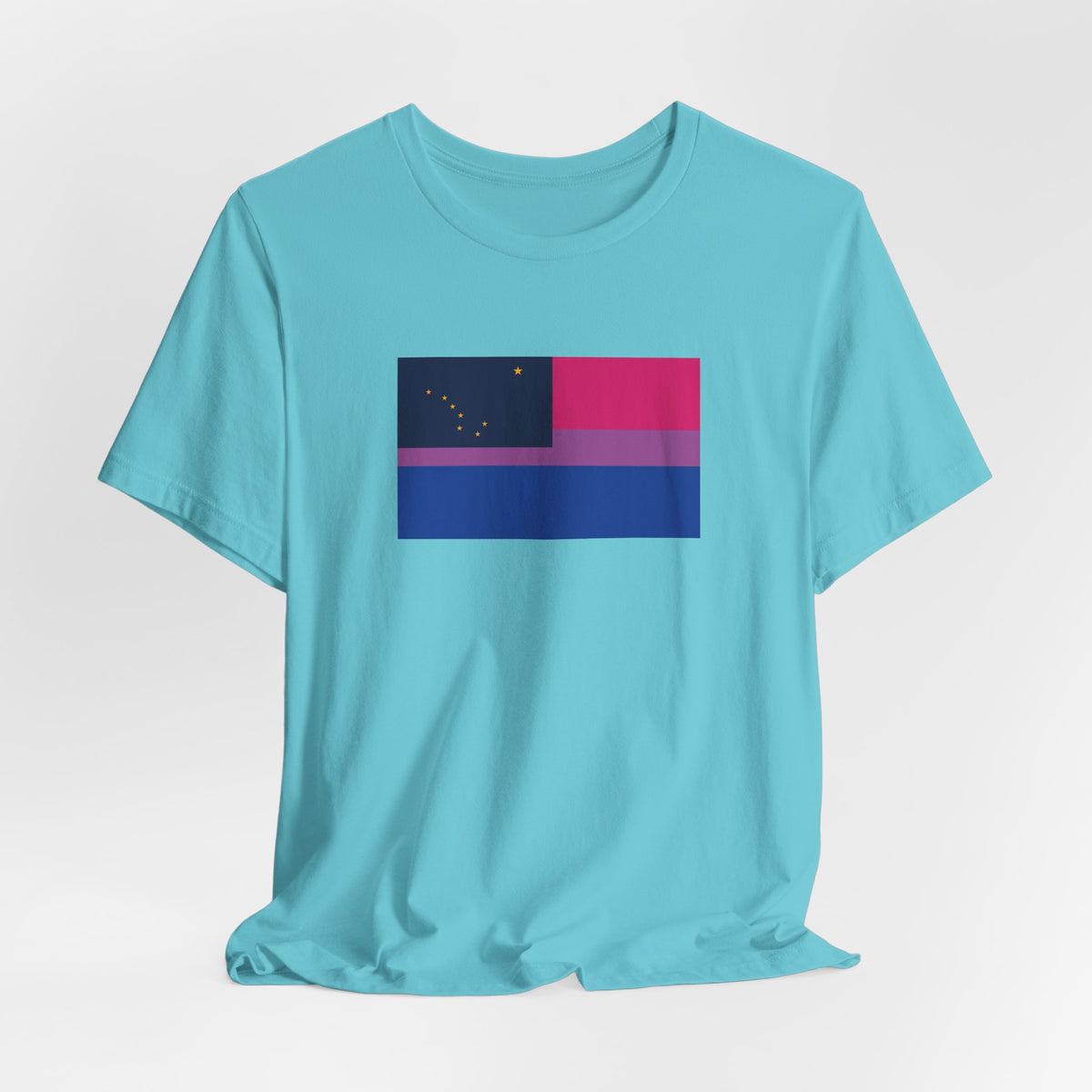 Alaska Bisexual Pride Flag T-shirt, Several Color Options