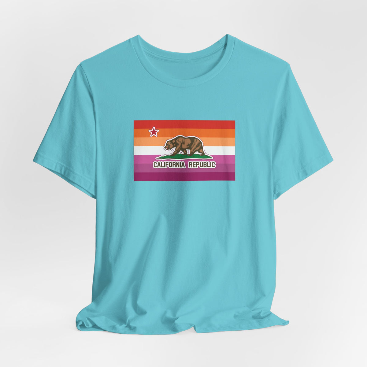 California Lesbian Pride Flag T-shirt, Several Color Options